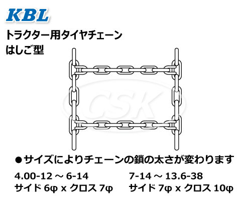 kbl トラクター タイヤ チェーン はしご型