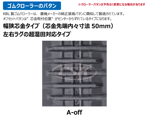 KBL コンバイン ゴムクローラー クローラー 550-90-* 