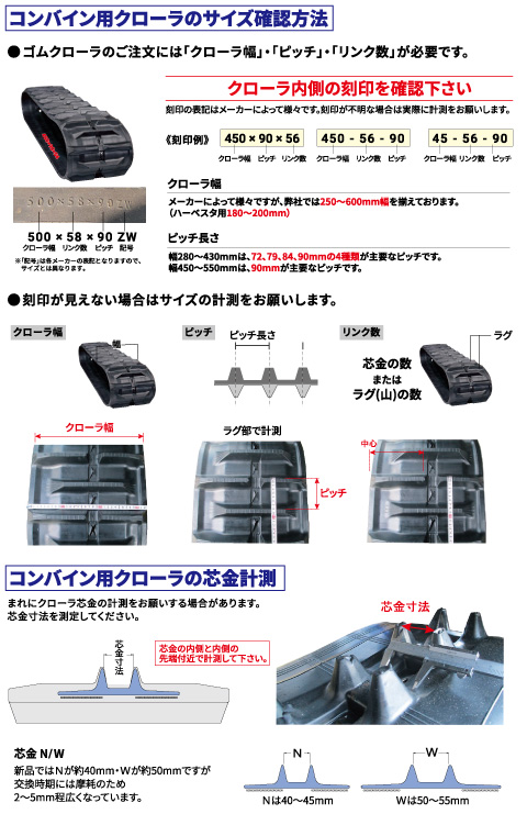 東日興産製ヤンマーセミクロ用ゴムクローラーの販売｜「荷車用 農機用