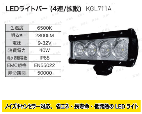 kbl led 作業灯 KGL711a