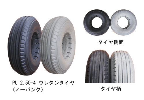 発泡ウレタンタイヤ PU2.50-4