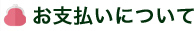 お支払いについて